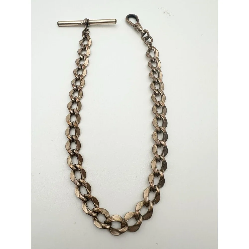 Antique Signed Pocket Fob Watch Chain